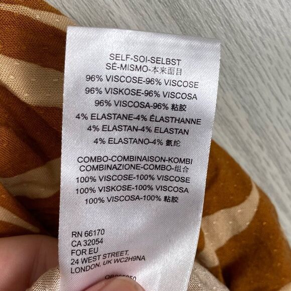 Anthropologie | Maeve | Windham Orange Animal Print Blouse Size Small - Picture 9 of 9